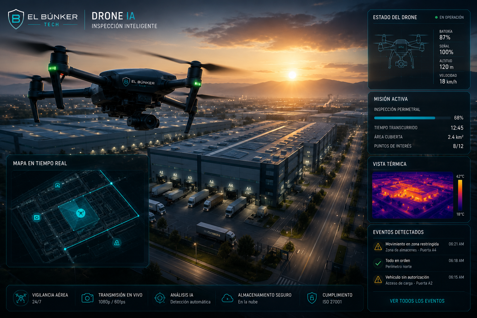 Supervisión aérea con drones para inspección operativa y prevención