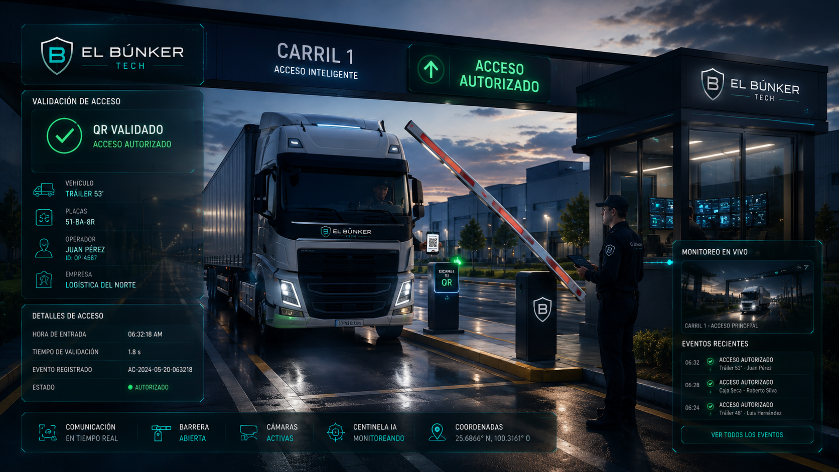 Control vehicular para parques industriales con acceso y trazabilidad